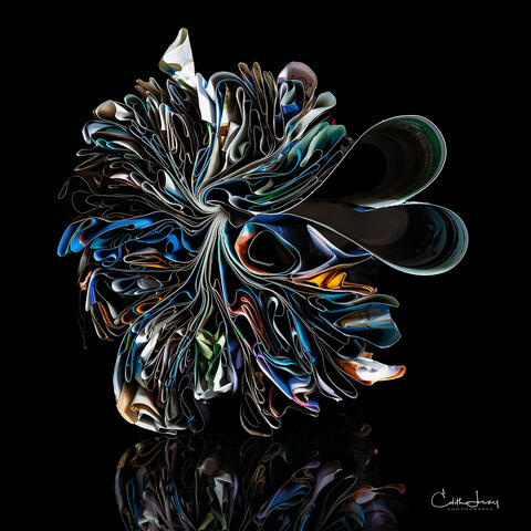 Fine art photograph of folded Seajet Magazine in the shape of hearts